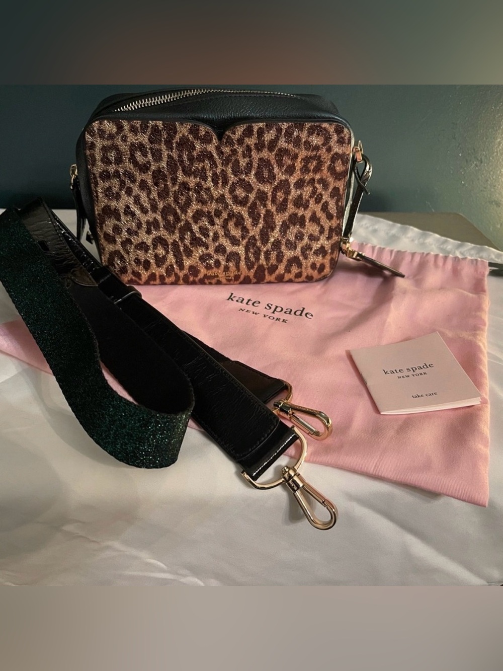 Kate Spade New York Shiny Leopard Crossbody
